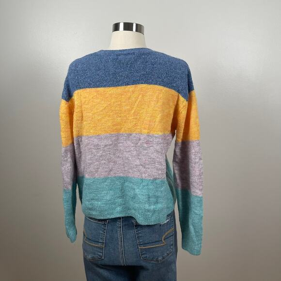 H&M • Color Block Striped Pullover Sweater - Picture 3 of 5